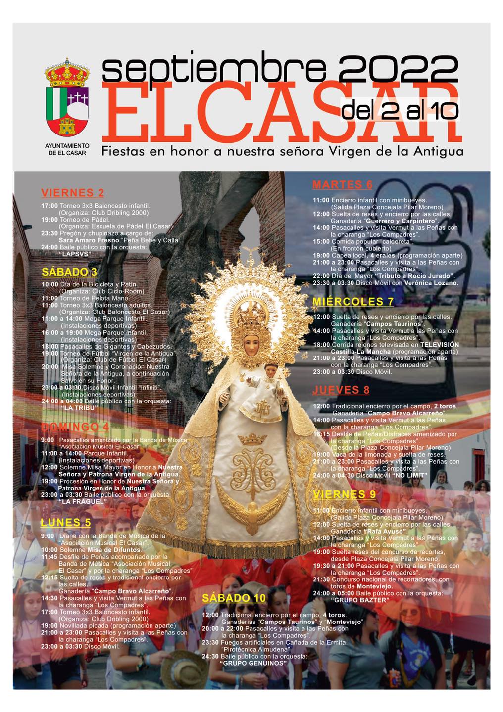 Fiestas patronales en honor a Nuestra Señora de la Antigua 2022 El Casar